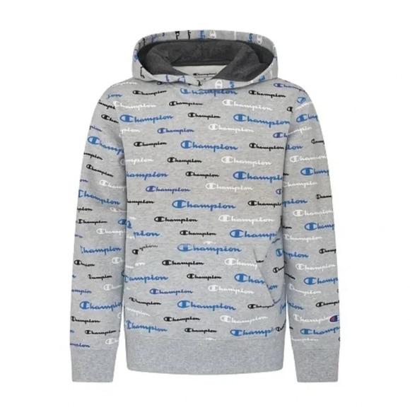 Champion Logo Hoodie Size Large Grey New - Picture 2 of 10